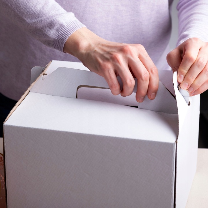 Karton pudełko na tort ciasto 35x35x15 cm BIAŁE opakowanie BARDZO MOCNE