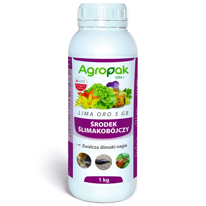 AGROPAK LIMA ORO 5GB TRUTKA NA ŚLIMAKI ZWALCZA ŚLIMAKA GRANULAT 1 KG