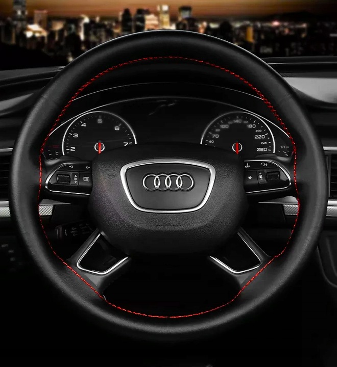 SKÓRZANY POKROWIEC na kierownice SKÓRA nakładka OCHRONNA ZE SKRÓRY OBSZYCIE