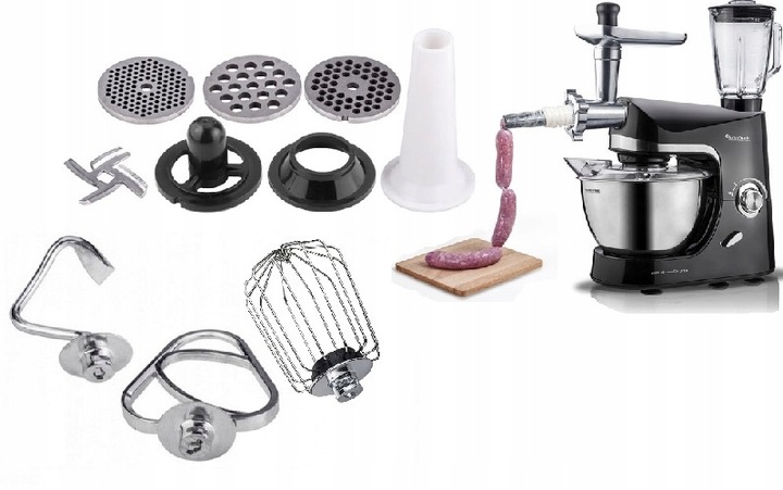 Robot kuchenny TurboTronic planetarny mikser blender 2000w misa 5L Srebrny