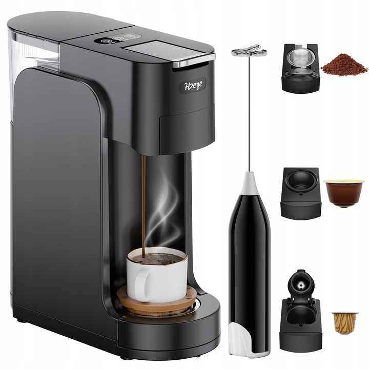 Ekspres kapsułkowy, ekspres wielokapsułkowy 3 w 1+ spieniacz do mleka