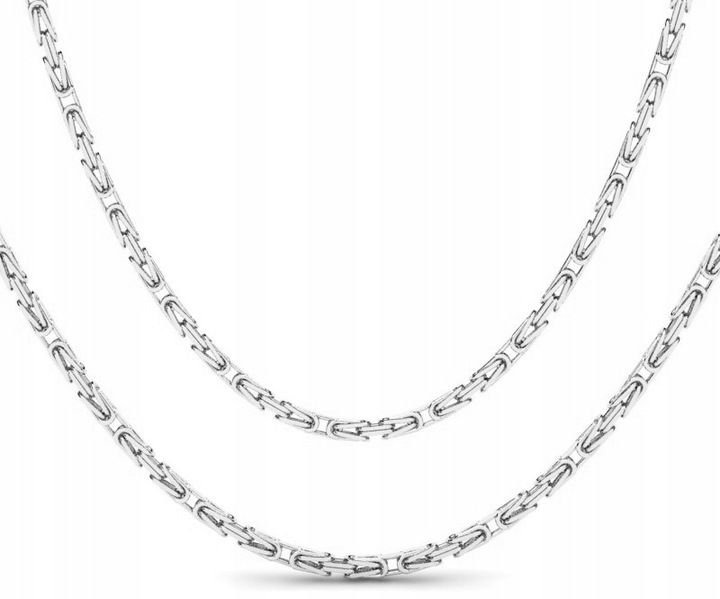 Łańcuszek Srebrny Splot Królewski 2,00 mm Pełny Diamentowany pr 925