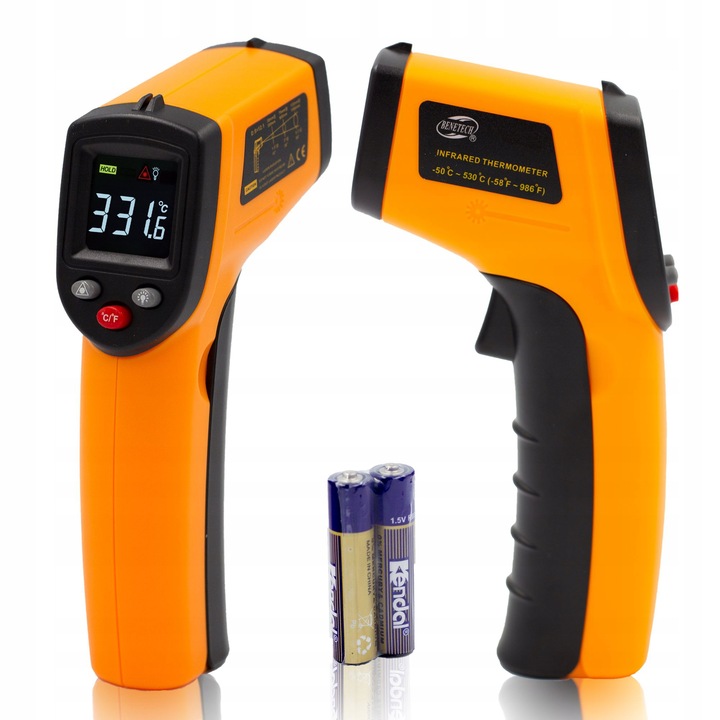 PIROMETR TERMOMETR LASEROWY BEZDOTYKOWY MIERNIK TEMPERATURY -50 +530 st.C