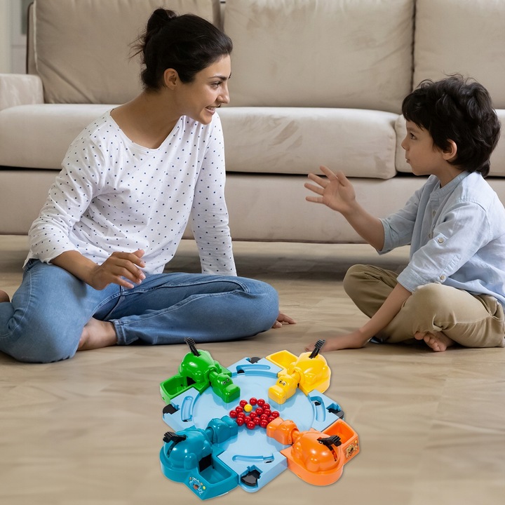 GRA ZRĘCZNOŚCIOWA DLA 4 OSÓB GŁODNE HIPCIE HIPOPOTAM DLA DZIECI RODZINNA