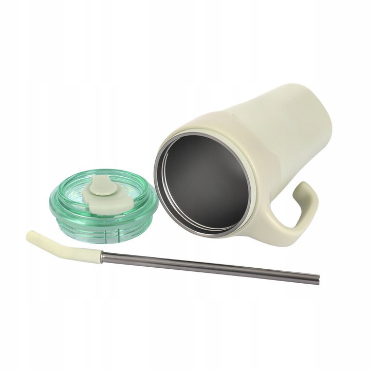 Kubek Termiczny Ze Słomką Majestic Sport Jelly 650 ml Zielony