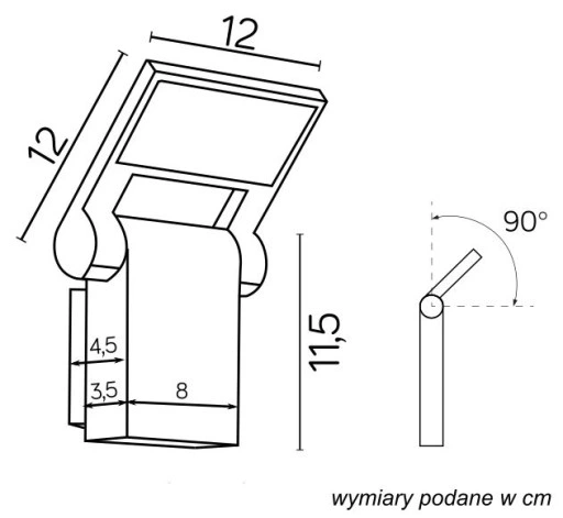 Lampa elewacyjna KINKIET ogrodowy NEO LED 11701 DG - Oświetlenie zewnętrzne