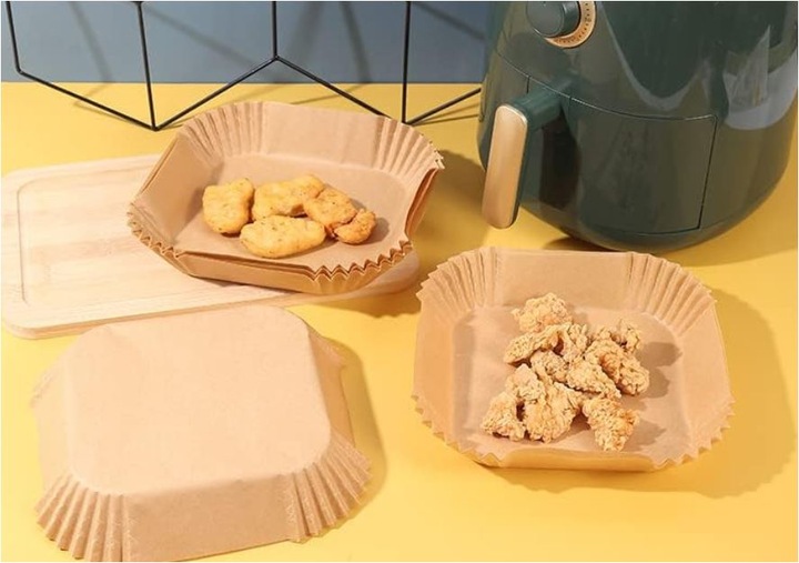 Papier do pieczenia Wkładki do frytkownicy x150 20 cm x 20 cm brązowy