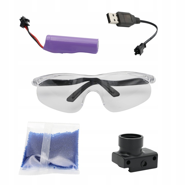 PISTOLET NA KULKI ŻELOWE WODNE AUTOMAT ELEKTRYCZNY BEZPIECZNY OKULARY