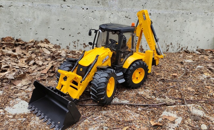 Duży model Koparko - Ładowarka JCB 5CX eco - Ruchome Części - Bruder 02454