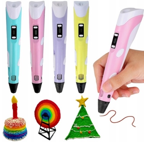 DŁUGOPIS MAGICZNY PEN DRUKARKA 3D ZESTAW 209 METRÓW WKŁADU KOLORY