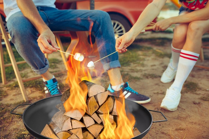 Grill Palenisko Czarne Ogrodowe Misa 58cm Stalowe Solidne Duże Do Ogniska