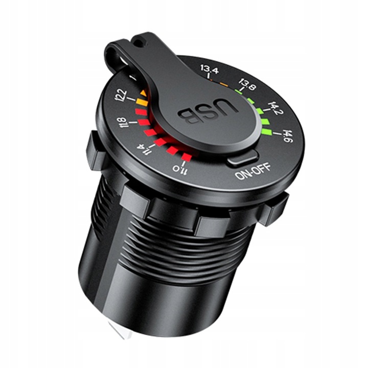 ŁADOWARKA SAMOCHÓD 2x USB 4.8A WOLTOMIERZ MIERNIK