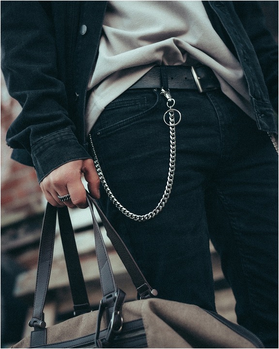 Łańcuszek do spodni męski ze stali chirurgicznej karabińczyk BLINGART