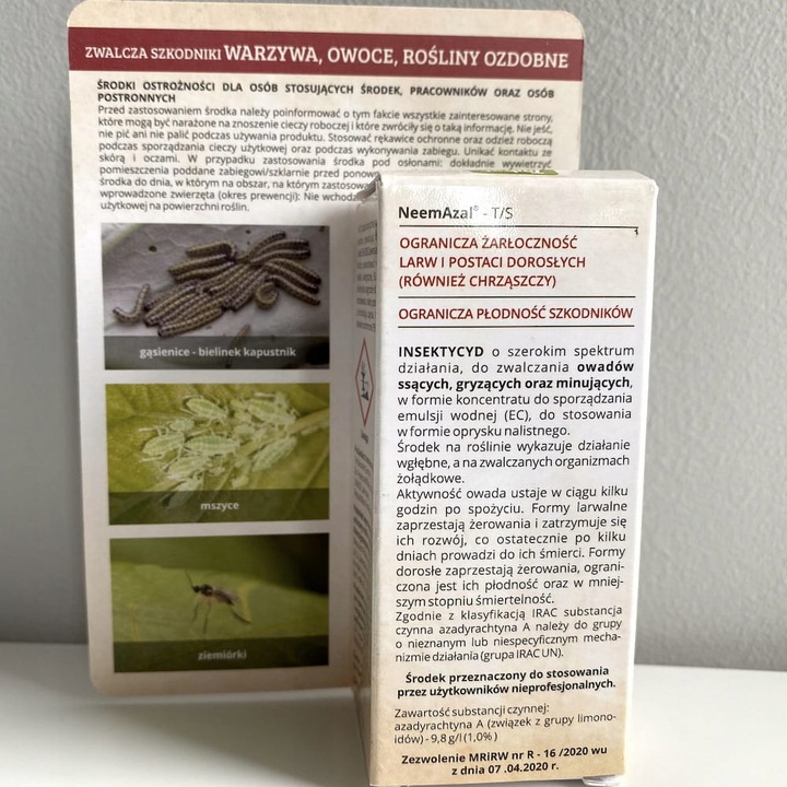 NeemAzal zwalcza ziemiórki stonkę mszyce owady ssące gryzące minujące 50ml