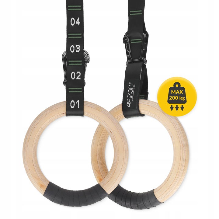 KÓŁKA GIMNASTYCZNE OBRĘCZE DO PODCIĄGANIA DREWNIANE UCHWYTY CROSSFIT KOŁA