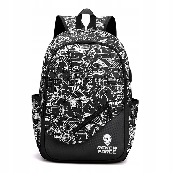 Plecak Tornister Szkolny dla CHŁOPCA 35L USB ŚWIECĄCY +5 Gratisów KLASA 1 3