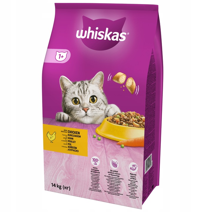 WHISKAS sucha karma dla kota z kurczakiem 14 kg