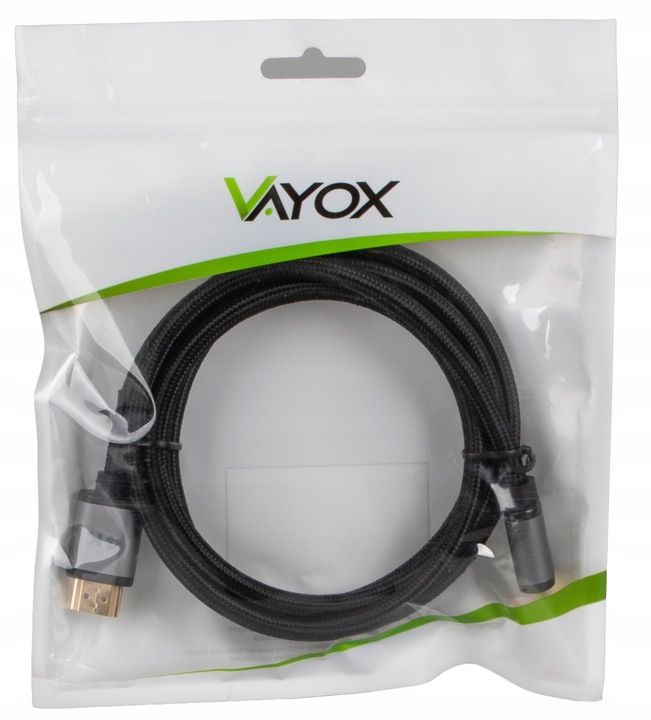 KABEL PRZEWÓD HDMI 2.0 HIGH SPEED 48bit TV PC PRO 3D 4K FHD/144Hz VAYOX 10m