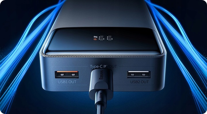 SZYBKI POWERBANK BASEUS 20000MAH 25W PD 3x USB USB-C 3A QC 3.0 UNIWERSALNY