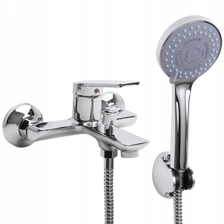 Bateria wannowa z prysznicem i wężem ścienna kran do wanny prysznic YOKA