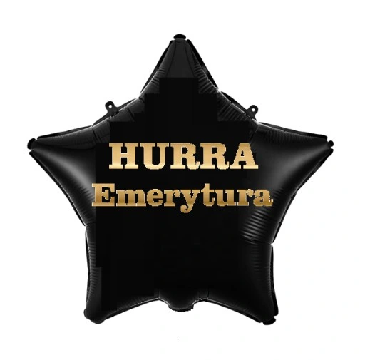 ZESTAW dekoracji z okazji przejścia na EMERYTURĘ