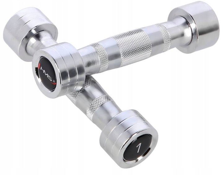 HMS Hantle Hantelki Ciężarki Chromowane Do Ćwiczeń Treningu Siłowego 2x1 kg