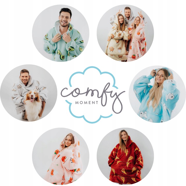 KOC BLUZA Comfy Moment Kocobluza bluzokoc Unicorn Oversize 2w1 prezent