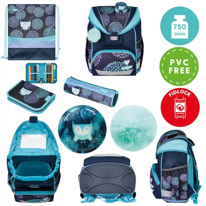 TORNISTER ULTRALIGHT PLUS FLOWER OWL HERLITZ