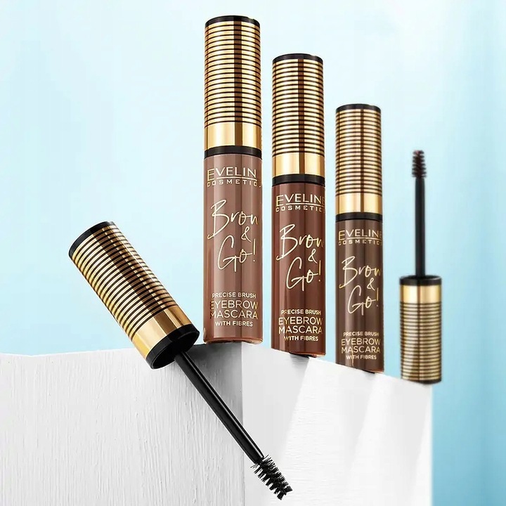 Eveline Mascara Do Brwi 02 Dark Brow And Go! ze Szczoteczką