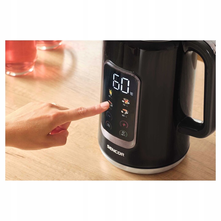 Czajnik elektryczny bezprzewodowy Sencor 2200W 1,7L LED ustawianie temp