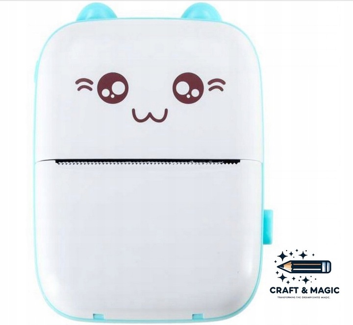 NIEBIESKI SMARTWATCH CRAFT + DRUKARKA TERMICZNA + PAPIER TERMICZNY