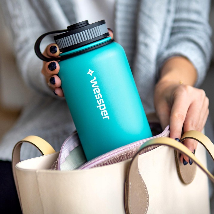 Kubek Termiczny Wessper Termos na Herbatę Bidon Butelka Termiczna Stal 1l