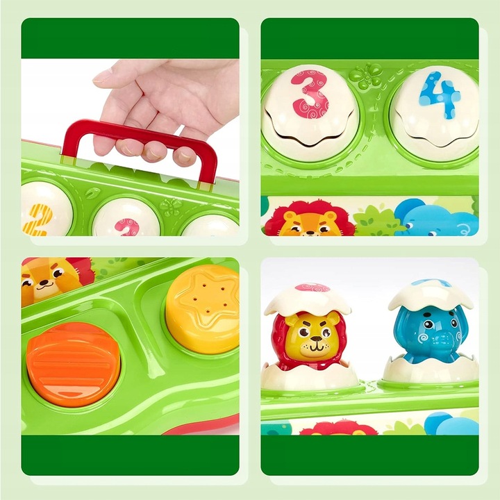 WYSKAKUJĄCE ZWIERZĄTKA INTERAKTYWNA ZABAWKA GRA ZRĘCZNOŚCIOWA POP-UP