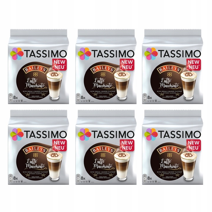 Kapsułki Tassimo Latte Macchiato Baileys 5+1 GRATIS