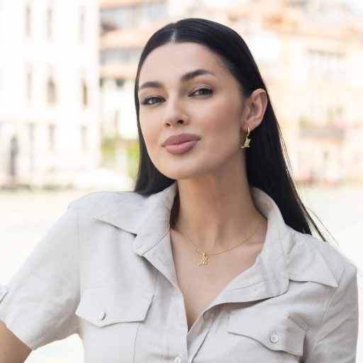 Łańcuszek srebrny naszyjnik 925 Litera Literka A