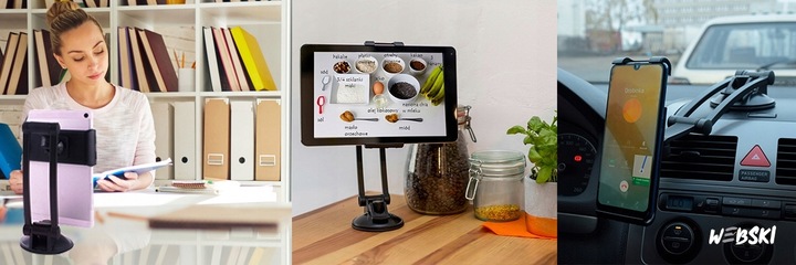 UCHWYT NA TELEFON TABLET DO SAMOCHODU SZYBA KOKPIT