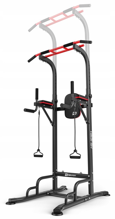 Poręcze do ćwiczeń mięśni brzucha z drążkiem i ekspanderami Hop Sport mocne