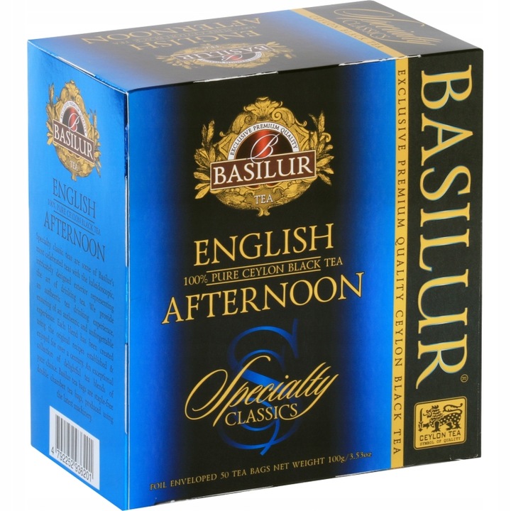 Basilur ENGLISH AFTERNOON herbata czarna Ceylon - 50 TOREBEK w kopertach