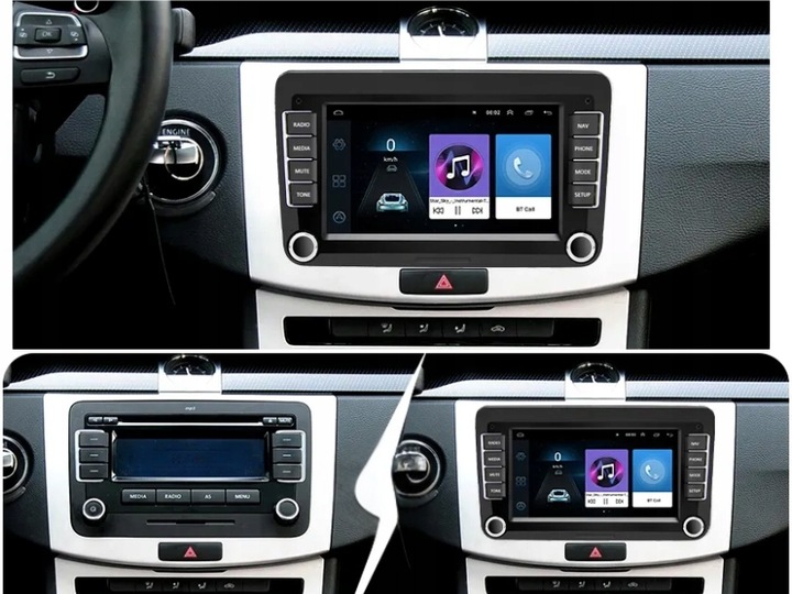 RADIO SAMOCHODOWE do VOLKSWAGEN VW SKODA SEAT 7" ANDROID CARPLAY GPS WIFI