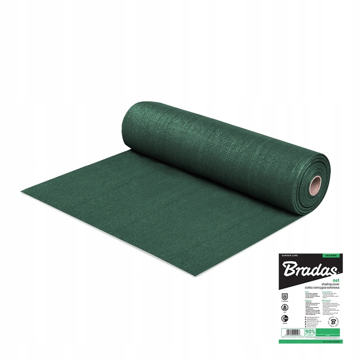 SIATKA CIENIUJĄCA OSŁONOWA MASKUJĄCA NA PŁOT 1,2x10m 135g 90% +TAŚMY 100szt