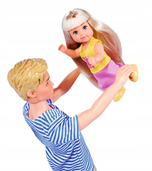 DUŻY ZESTAW 4 LALKI STEFFI W CIĄŻY KEVIN EVI BOBAS WÓZEK SPACERÓWKA + AKC.