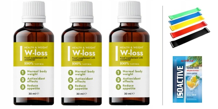 W-LOSS + GRATIS KROPLE NA ODCHUDZANIE KONTROLA WAGI REDUKCJA 30ml