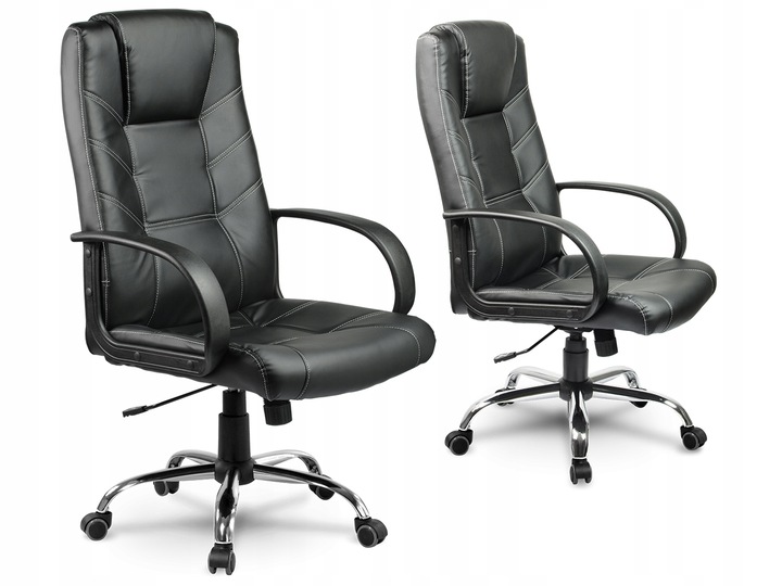 FOTEL BIUROWY OBROTOWY CHROM KRZESŁO SOFOTEL 221