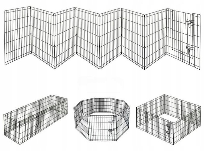 Kojec Klatka Modułowa Dla Psa Kota Królika Wybieg Zagroda Składana 61X61 cm