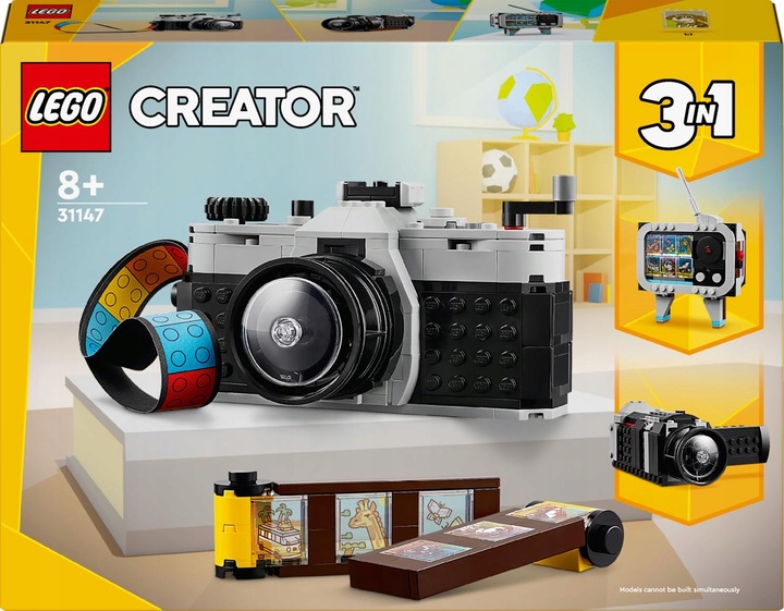 LEGO Creator 3w1 Aparat w stylu retro klocki 31147 zestaw torba na prezent