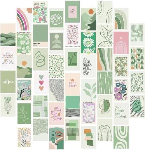 Kolaż Ścienny Ozdoba Naklejki Dekoracja do domu biura 50 sztuk