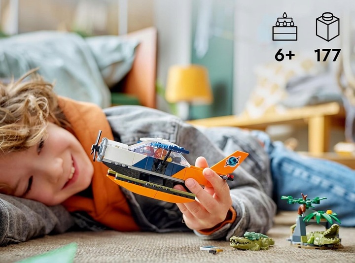 LEGO City 60425 Wodolot badaczki dżungli klocki figurki torba prezentowa