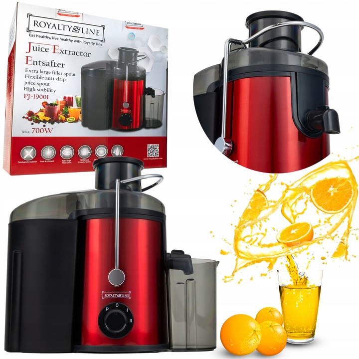 SOKOWIRÓWKA WYSOKOOBROTOWA WYCISKARKA OWOCÓW NA SOK FRESH JUICE INOX