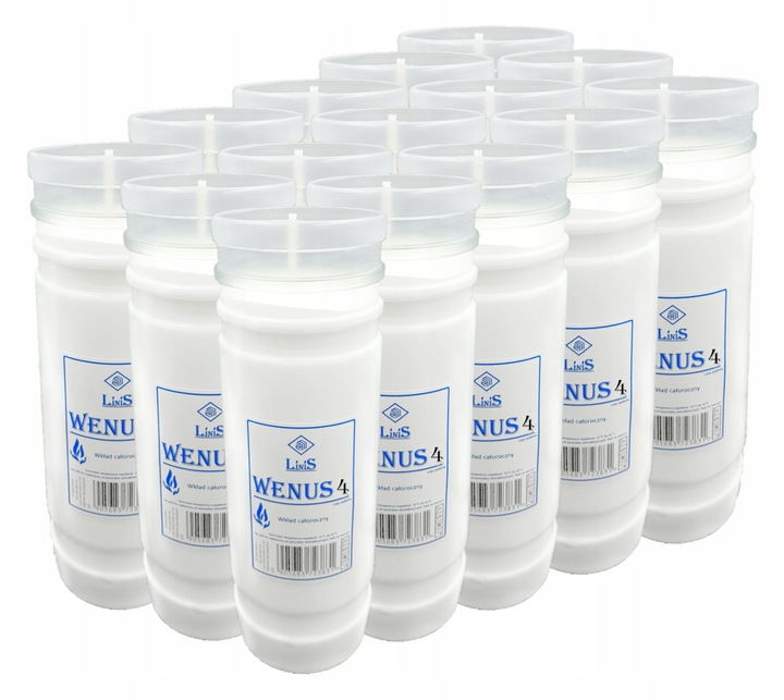 Rewelacyjne wkłady do zniczy Parafinowe Całoroczne Wenus 4 4dni 15szt