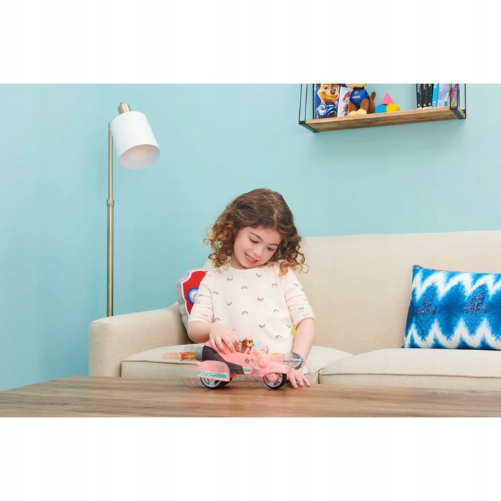 PSI PATROL THE MOVIE ZESTAW POJAZD MOTOCYKL + FIGURKA LIBERTY PIESEK 3+